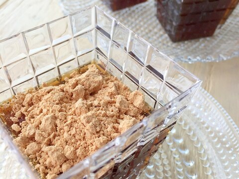 材料2つ♪冷んやり黒糖ゼリー